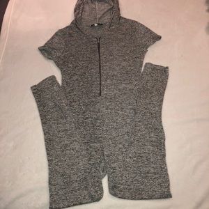 Gray Hooded Onesie